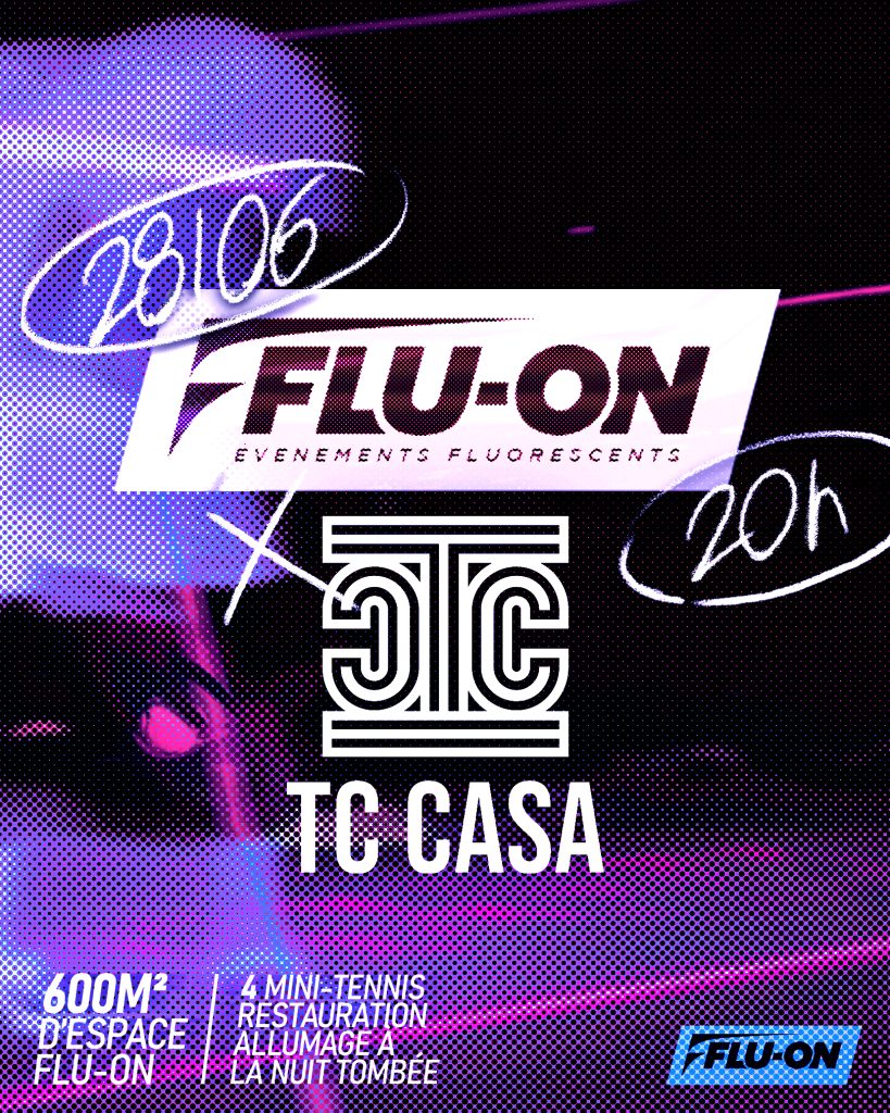 Affiche evenement fluo tc casa client
