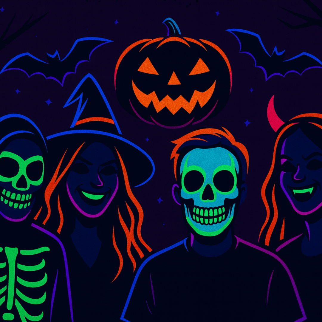Halloween en entreprise - team building fluo